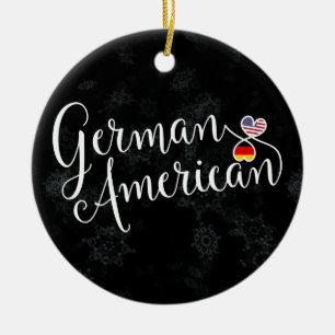 Ornement d'arbre de Noël des Coeurs américains all