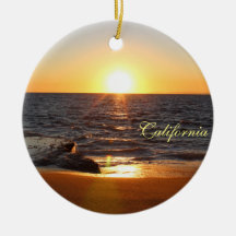 Ornement d'arbre de Noël des plages de Californie