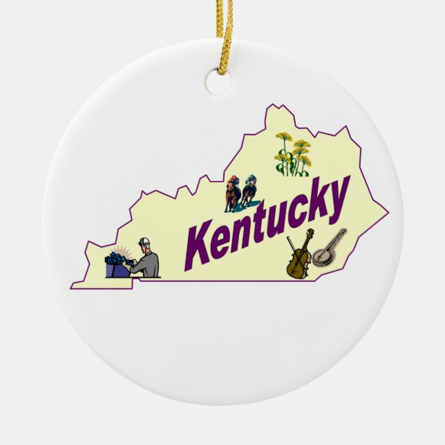 Ornement d'arbre de Noël du Kentucky (Devant)