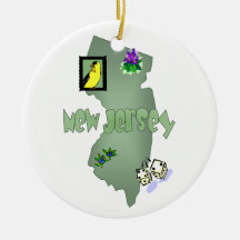 Ornement d'arbre de Noël du New Jersey