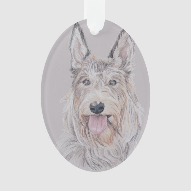 Ornement d'art de Berger Picard Dog (devant)