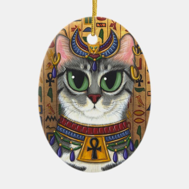Ornement d'art de chat de Bastet d'Egyptienne de (Devant)