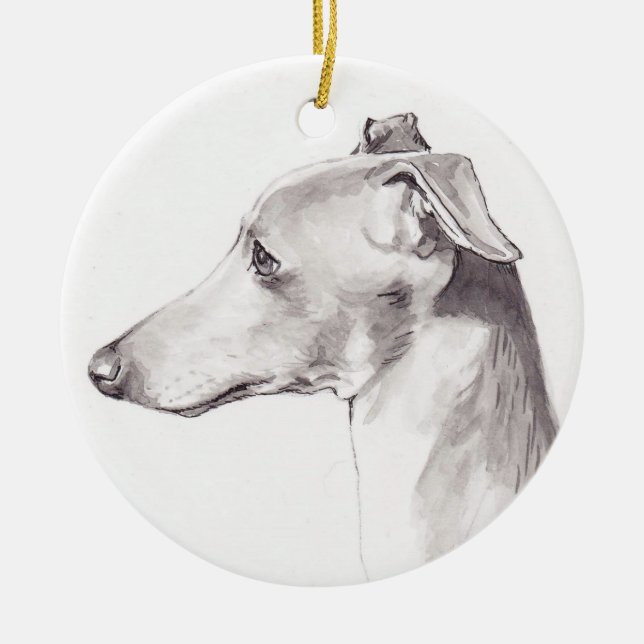 Ornement d'art de chien de lévrier italien (Devant)