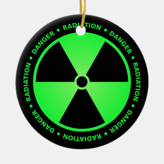 Ornement d'avertissement de rayonnement vert (Devant)
