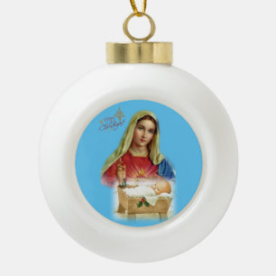 Ornement de bal en céramique de Noël, Jésus Christ