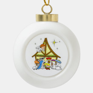 Ornement de bal en céramique/Nativité
