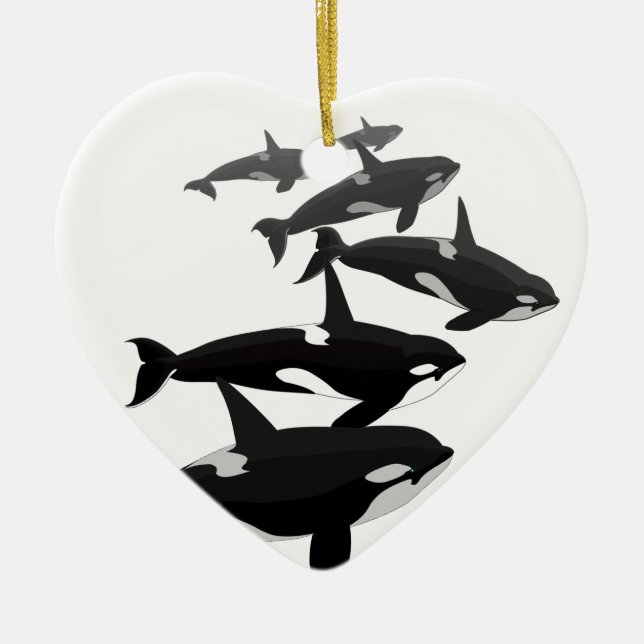 Ornement de baleine personnalisé par ornement de (Devant)