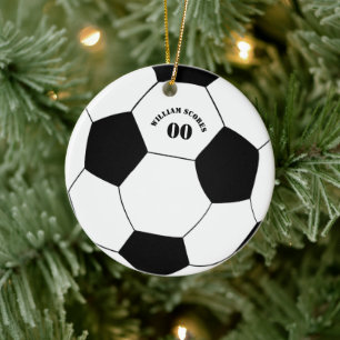 Ornement de balle de football et de soccer avec no