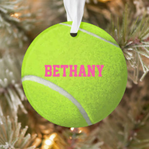Ornement de balle de tennis personnalisé