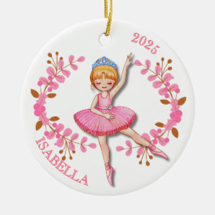 Ornement de ballerine blonde dorée