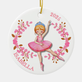 Ornement de ballerine blonde dorée