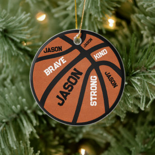 Ornement de basketball personnalisé Ajoutez votre 