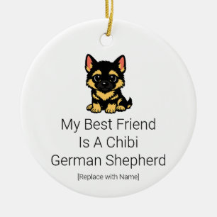 Ornement de bébé Chibi Berger Allemand mignon