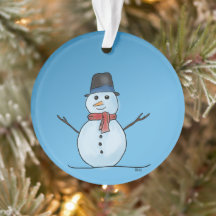 Ornement de bonhomme de neige acryllique