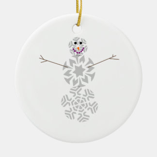 Ornement de bonhomme de neige de flocon de neige