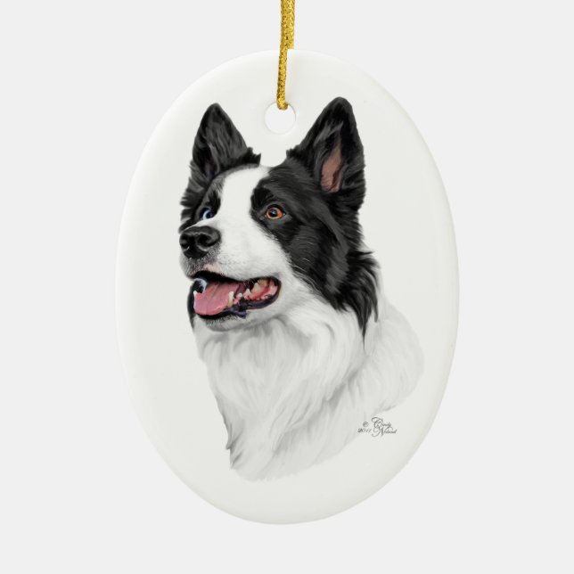 Ornement de border collie (Devant)