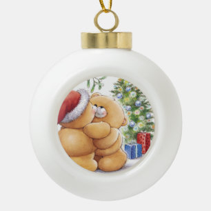 Ornement de boule en céramique/Nounours d'accrocha