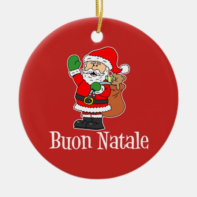 Ornement de Buon Natale Père Noël (Devant)