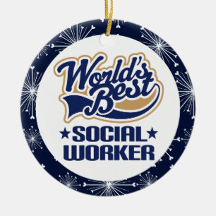 Ornement de cadeau d'assistant social