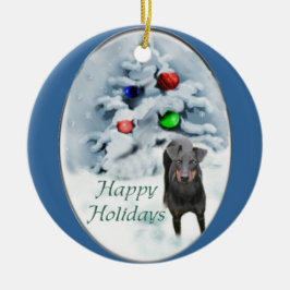 Ornement de cadeaux de Noël de Manchester Terrier