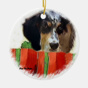 Ornement de cadeaux de Noël de poseur anglais