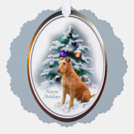Ornement de cadeaux de Noël de Terrier irlandais