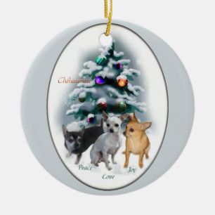 Ornement de cadeaux de Noël du Chihuahua