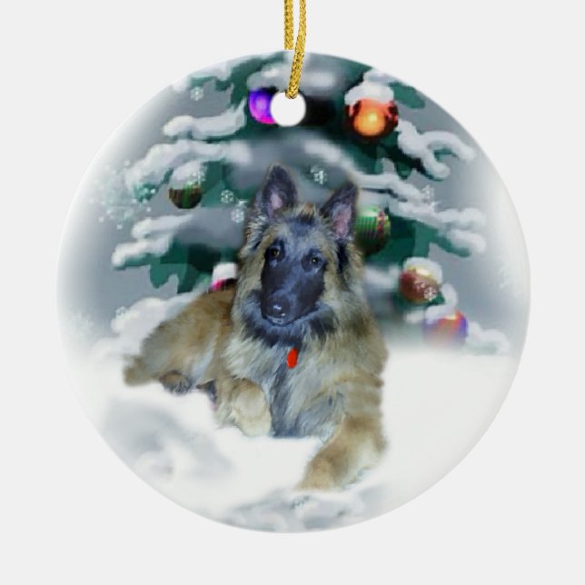 Ornement de cadeaux de Noël Tervuren belge (Devant)