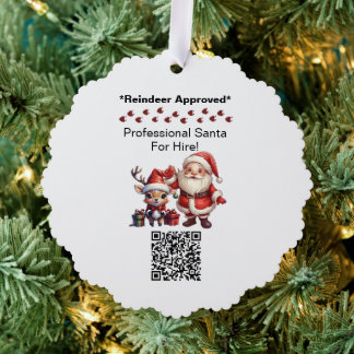 Ornement de carte de visite du Père Noël