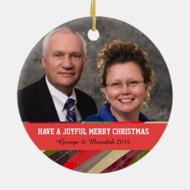 Ornement de cercle de cadeau de Noël de (Dos)