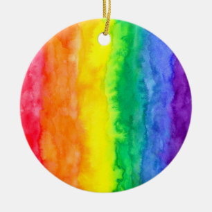Ornement de cercle de lavage d'arc-en-ciel