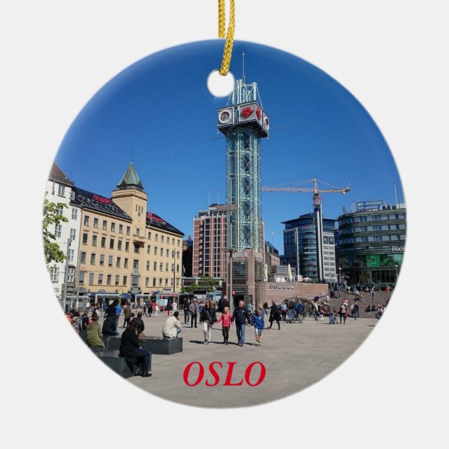Ornement de cercle de panorama d'Oslo Norvège (Devant)