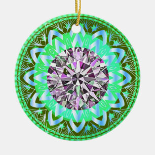 Ornement de cercle en céramique vibrant