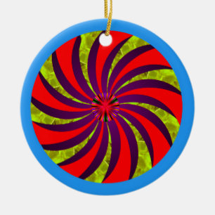 Ornement de cercle en céramique vibrant
