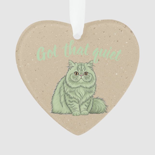Ornement de chat "Got That Quiet" - cadeau pour ch (devant)