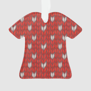Ornement de chemise en acrylic « HEART KNIT »