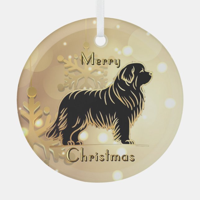 Ornement de chien de Terre-Neuve (Recto)