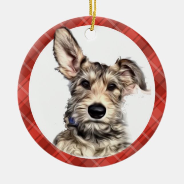 Ornement de chiot de faon avec la poche de cadeau (Devant)