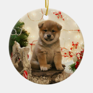 Ornement de chiot Shiba Inu