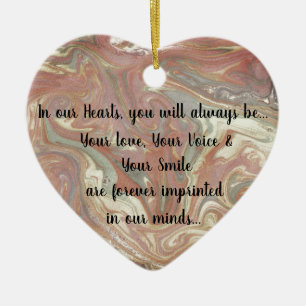 Ornement de coeur de cadeau de peine, perte de