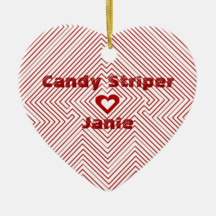Ornement de coeur de cadeaux de cadeau de Striper