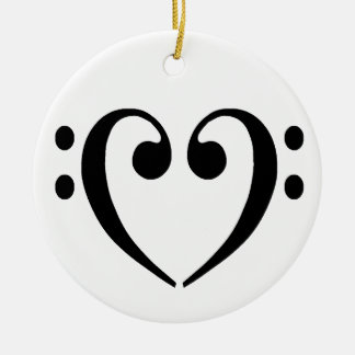 Ornement de coeur de clef basse