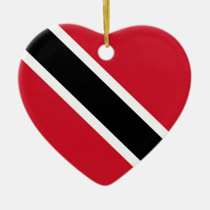 Ornement de coeur de drapeau du Trinidad-et-Tobago