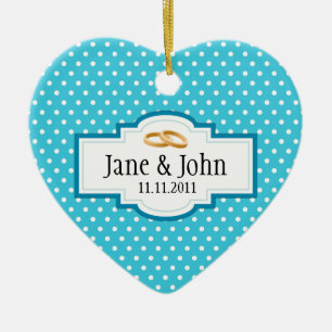 Ornement de coeur de mariage