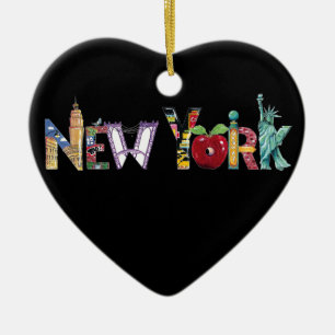 Ornement de coeur de New York