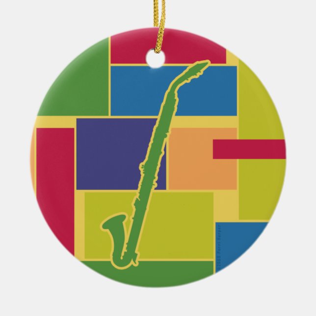 Ornement de Colorblocks de clarinette d'alto (Devant)