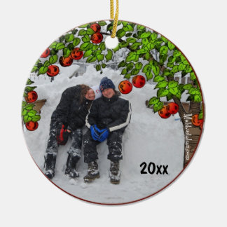 Ornement de conservation du cadre photo de l'arbre