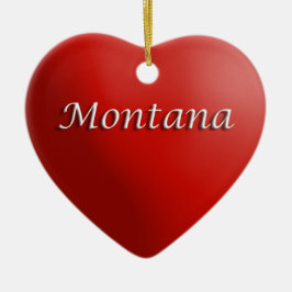 Ornement de conservation du coeur rouge du Montana