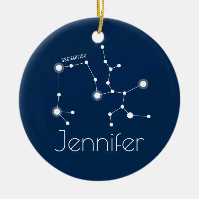 Ornement de constellation sagittaire personnalisé (Devant)