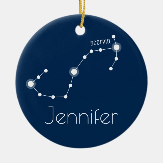 Ornement de constellation Scorpio personnalisé (Devant)